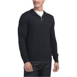 LACHLAN Merino Cashmere Blend Quarter Zip Sweater
